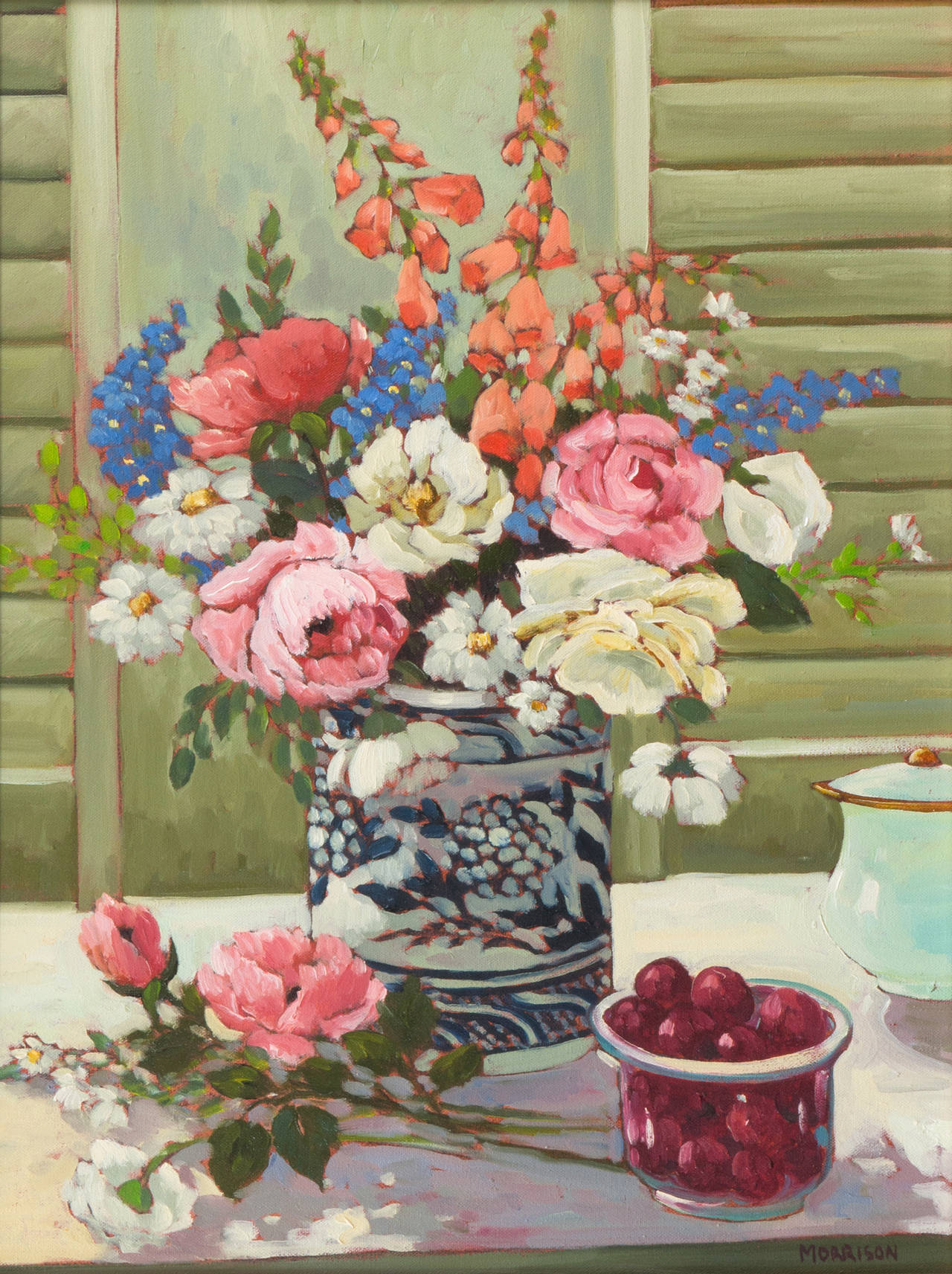 Brenda Morrison Still-Life Painting - Still Life with Flowers
