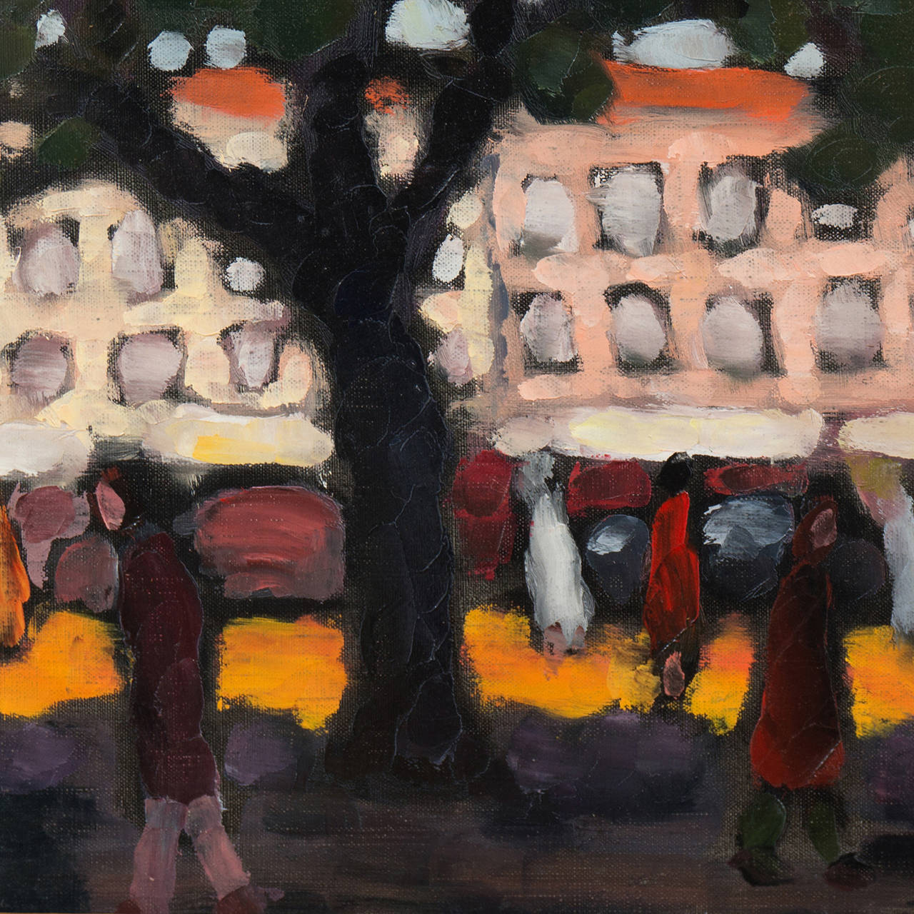 L'Ombre des Platanes - Post-Impressionist Painting by Georges Doussot