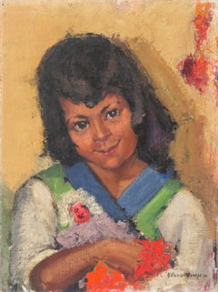 'Hopi Girl with Kachina Doll', California Woman artist, Pasadena Art Association
