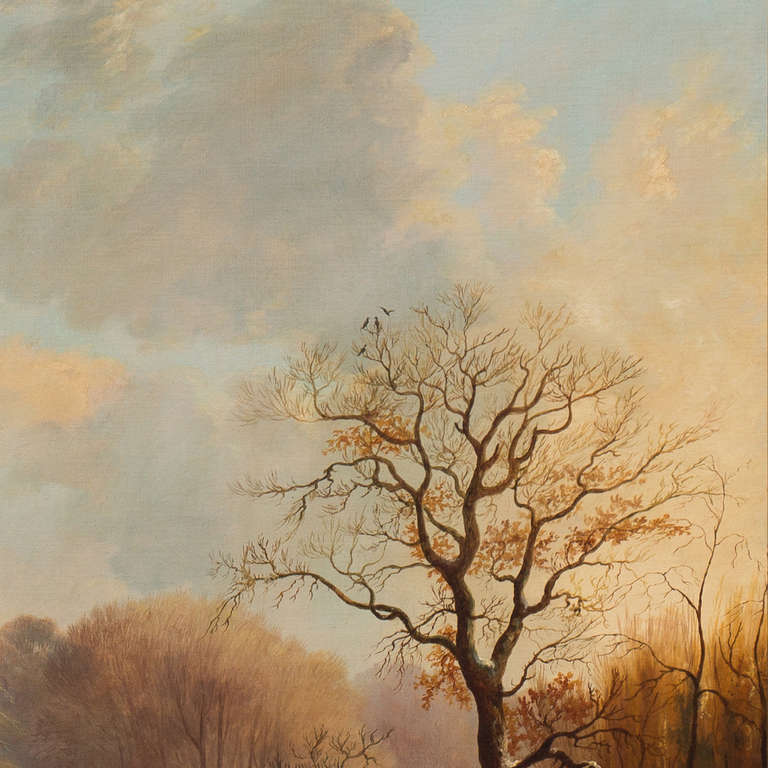 Dutch Winter Landscape - Realist Painting by Edward F. D. Pritchard