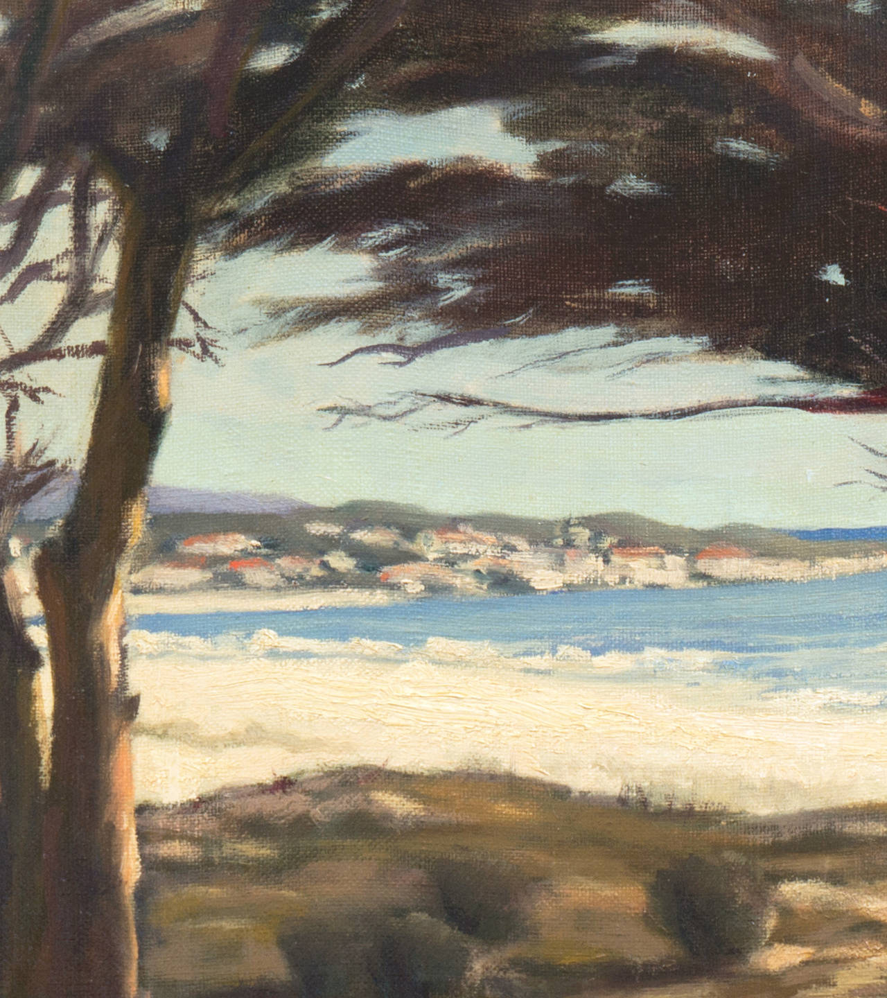 'View of the Pacific at Carmel', American Impressionist, Plein Air, California 1