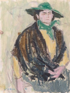 'The Green Hat' Louvre, LACMA, Académie Chaumière, California Post-Impressionist