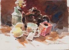 'Still Life with Teapot', National Watercolor Society President, Pasadena Artist
