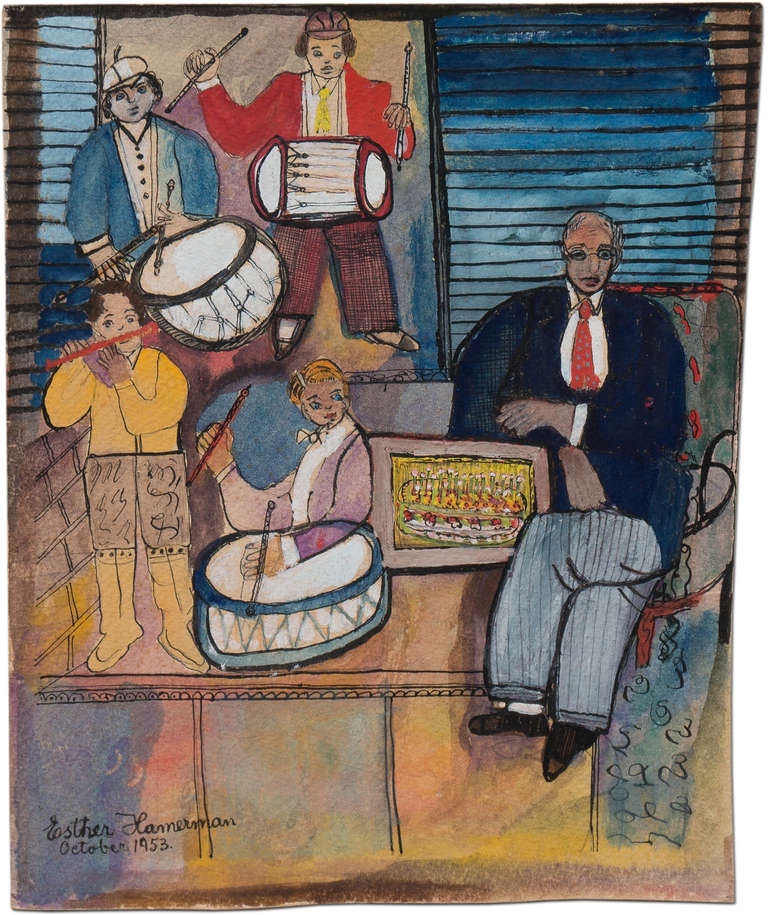 Figurative Painting Esther Hamerman - Fête d'anniversaire