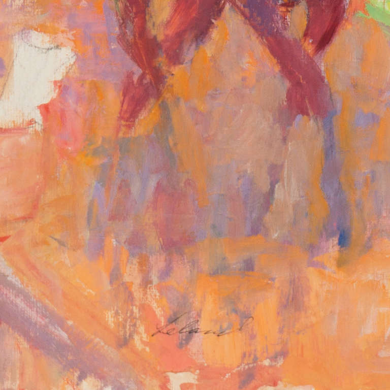'In the Paddock', Impressionist Equestrian oil, Monterey, California artist 1