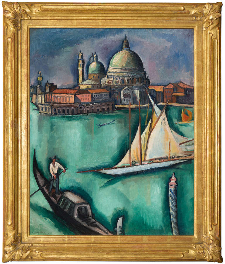 San Giorgio Maggiore viewed from Venice - Painting by Jean Negulesco