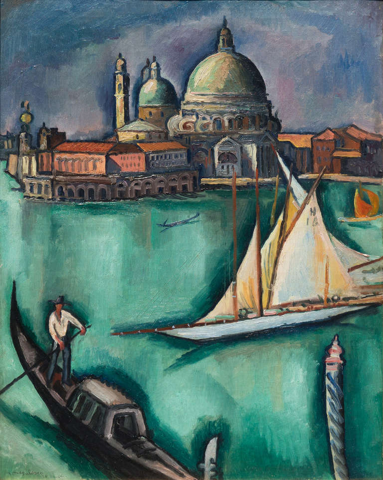 Jean Negulesco Landscape Painting - San Giorgio Maggiore viewed from Venice