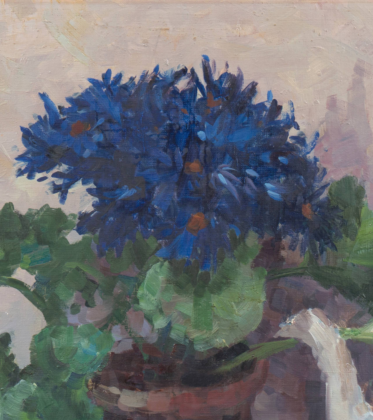 „Stillleben der blauen Aster“, Pariser Salon, dänischer Postimpressionist, Benezit (Grau), Still-Life Painting, von Mogens Erik Christien Vantore
