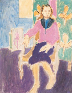 Post-impressionniste californien "Femme assise", Louvre, LACMA, Académie Chaumière