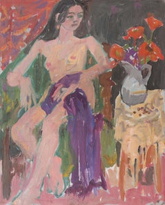 « Nu assis avec fleurs », Femme artiste, Salon d'Automne, Paris, LACMA