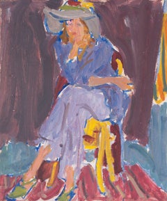 Sitzende Frau", Louvre, LACMA, Académie Chaumière, Kalifornischer Post-Impressionist