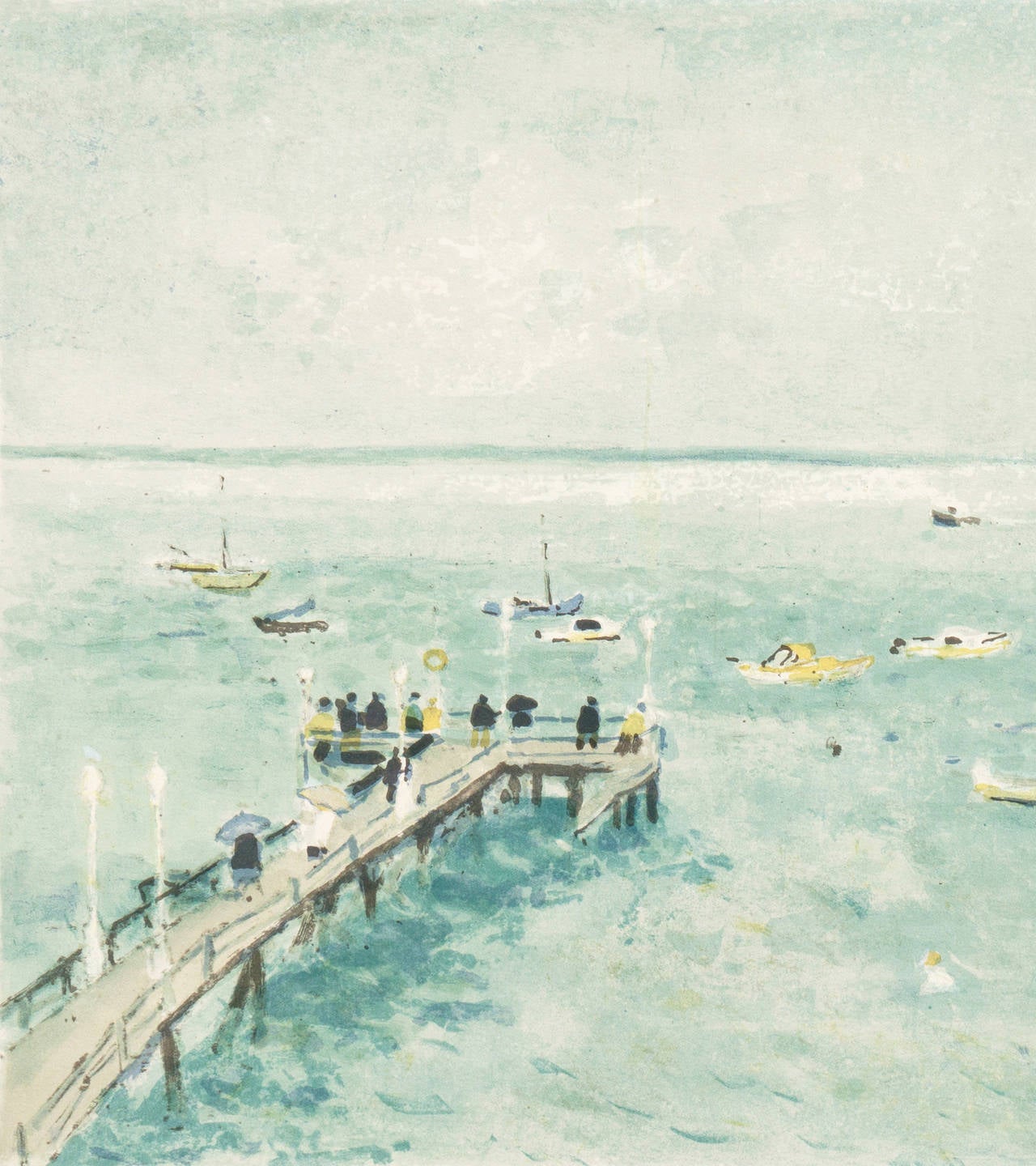 Coast of Bordeaux - Impressionist Print by Gaston Sebire
