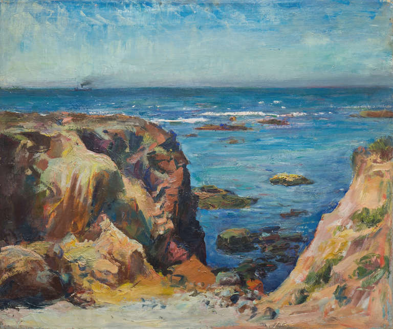 Ejnar Hansen Landscape Painting - California Coast, 1920's