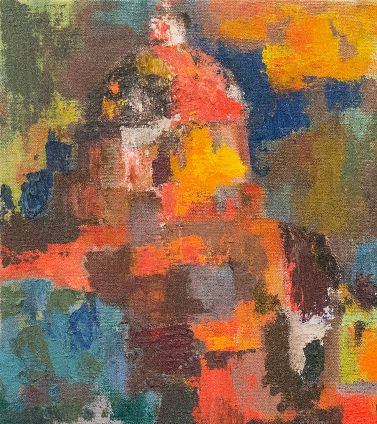 Iglesia San Antonio', Bay Area Abstraction, Mendocino Art Center, San Diego - Landscape Painting Grigio di Pieter Smoor