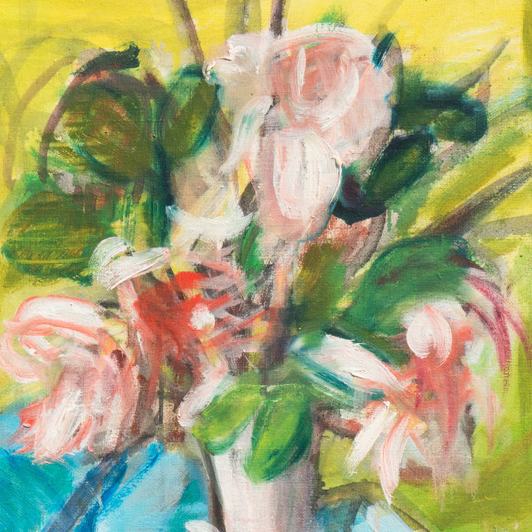 « Still Life of Flowers », Paris, Salon D'Automne, Avant-Garde danois, « The Four » - Marron Interior Painting par Karl Larsen