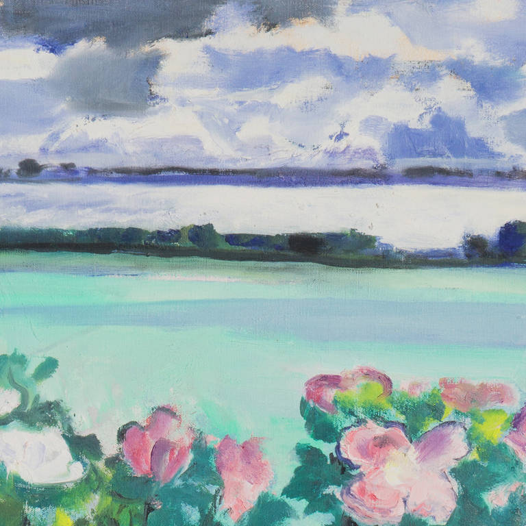Evening Landscape with Roses 2