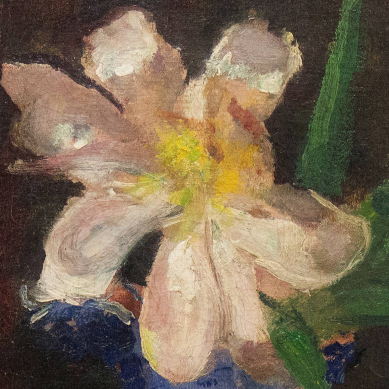 Lilies in a Faïence Jug - Post-Impressionist Painting by Mogens Erik Christien Vantore