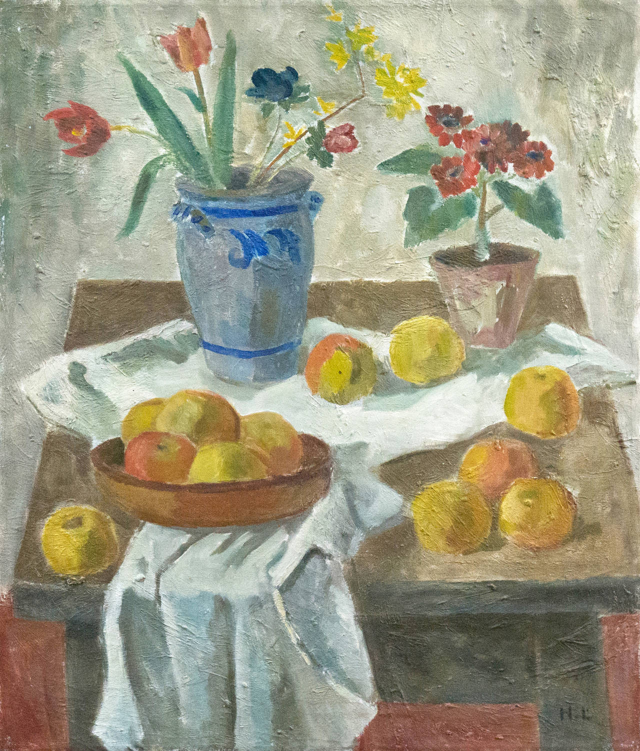Interior Painting de Harald Leth - Flores y manzanas de oro", Museo Nacional de Arte de Dinamarca, Charlottenborg, París