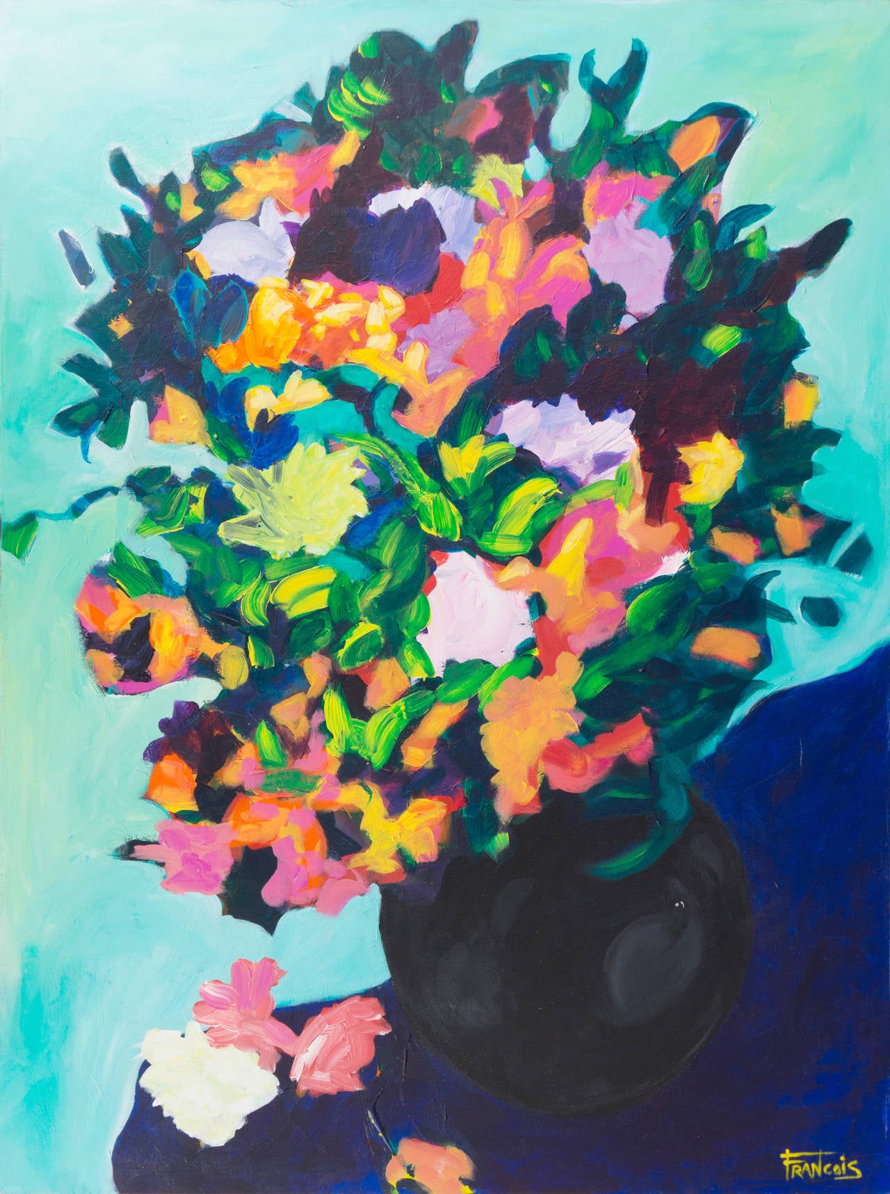 Francois Eril Still-Life Painting - Still Life of Flowers