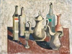 « Nature morte, carafe et cafetière », style moderniste italien de Giorgio Morandi