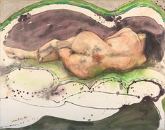 'Donna che dorme', olio figurato modernista di grandi dimensioni, Buenos Aires, Argentina, Portland