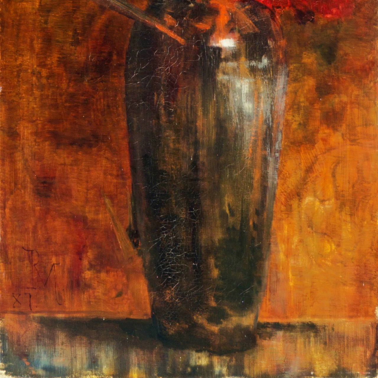 Red Gladioli in einer chinesischen Vase, Stillleben der Knstlerin der sthetizismus (Ästhetizismus), Painting, von Rose Marshall