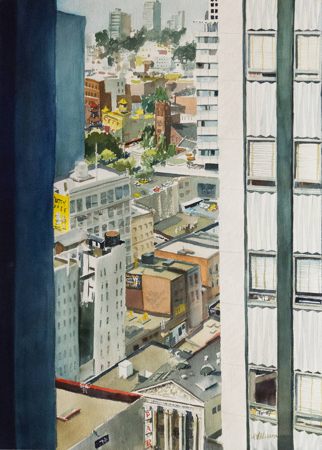 Margaret Alderson Landscape Art - 'San Francisco, View from the 24th Floor' California Bay Area, Virginia artist