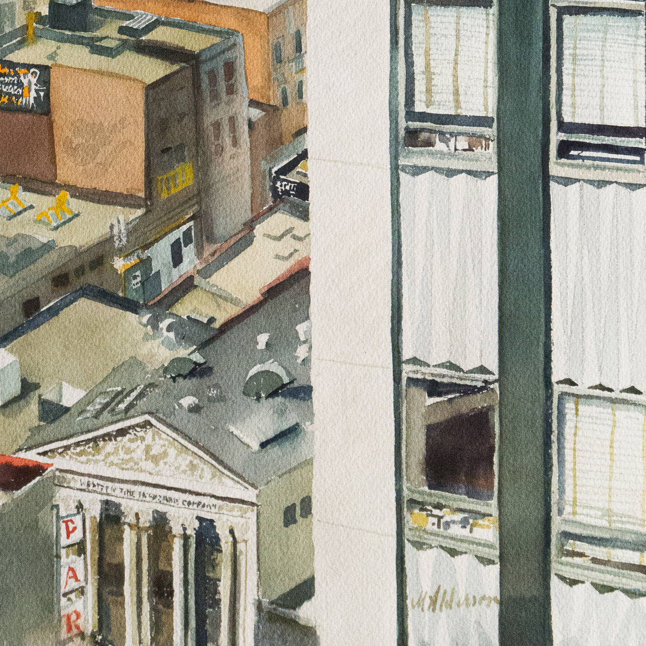 'San Francisco, View from the 24th Floor' California Bay Area, Virginia artist - Art by Margaret Alderson