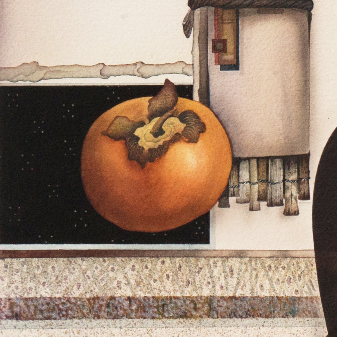 „Stillleben mit Orchideen und Persimmon“, California School of Fine Arts im Angebot 3