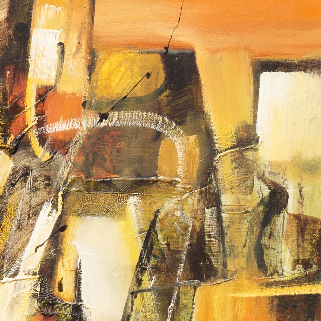 Autumnal Abstract - Abstract Impressionist Painting by Guillermo Nuñez