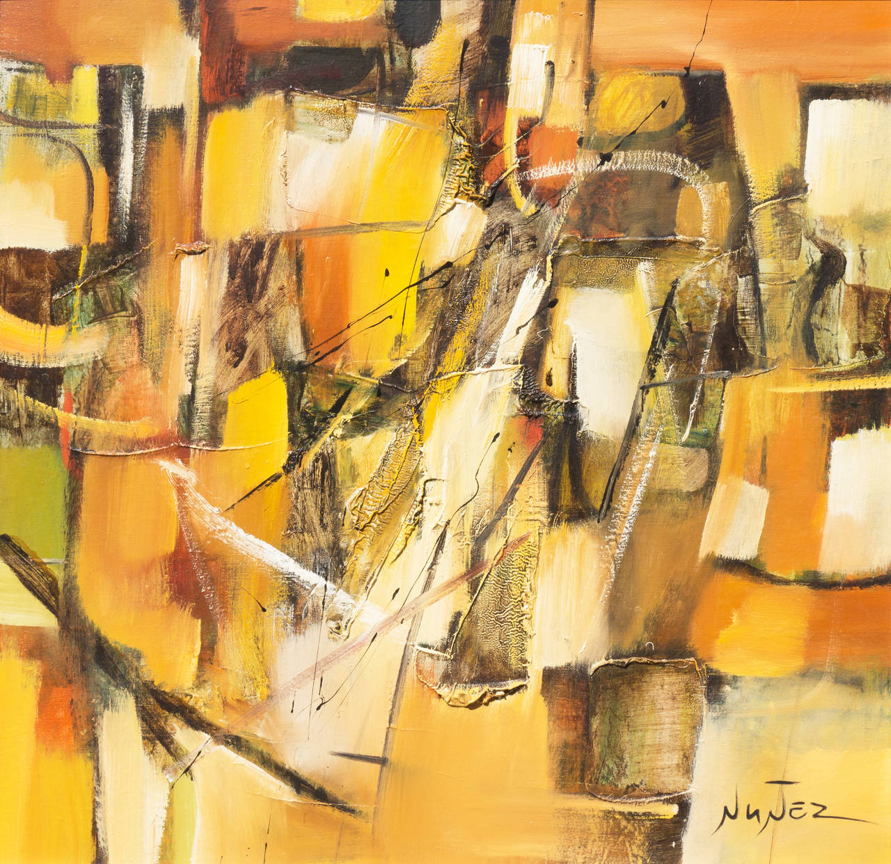 Guillermo Nuñez Abstract Painting - Autumnal Abstract