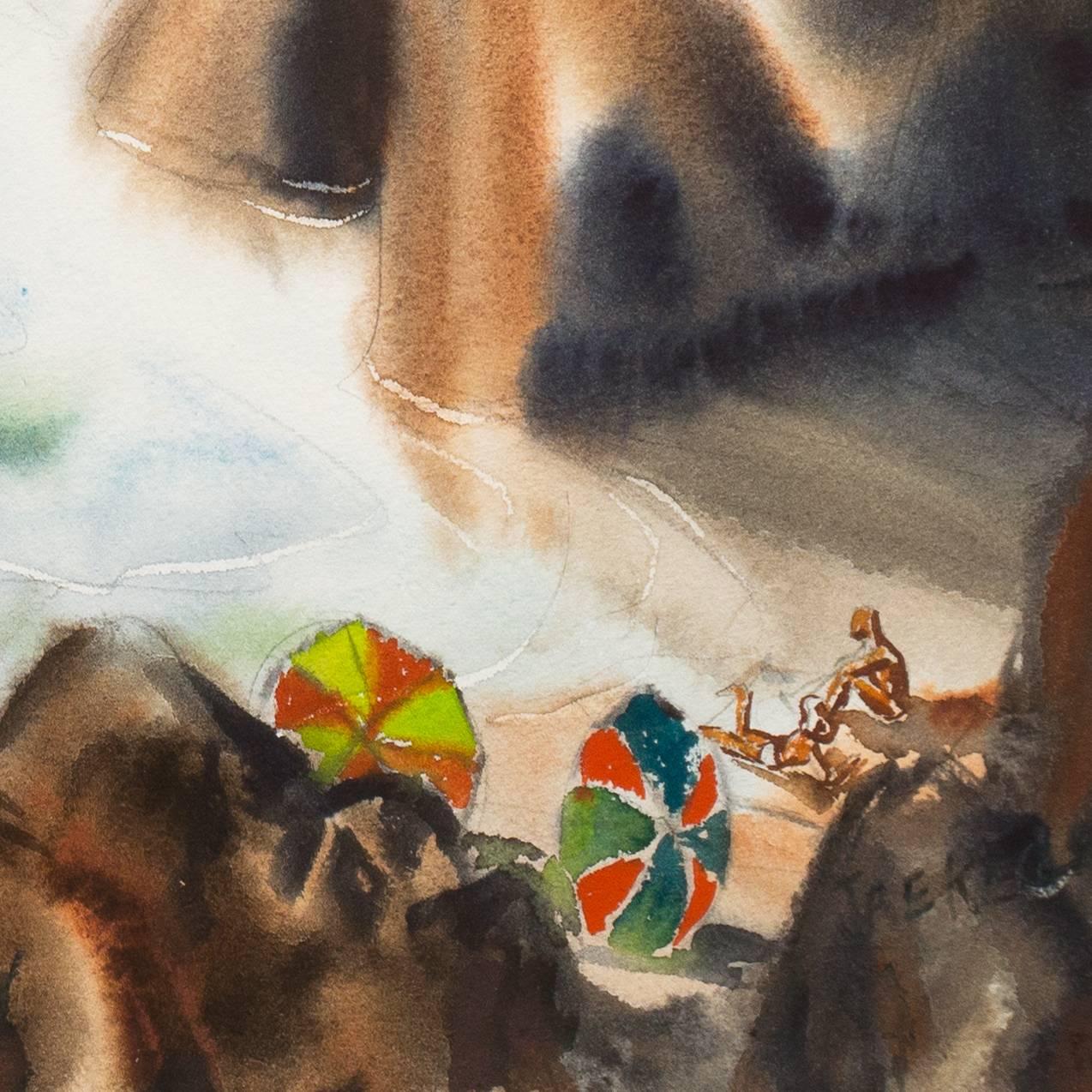 Sunny Cove, California - Gray Landscape Art by Unknown