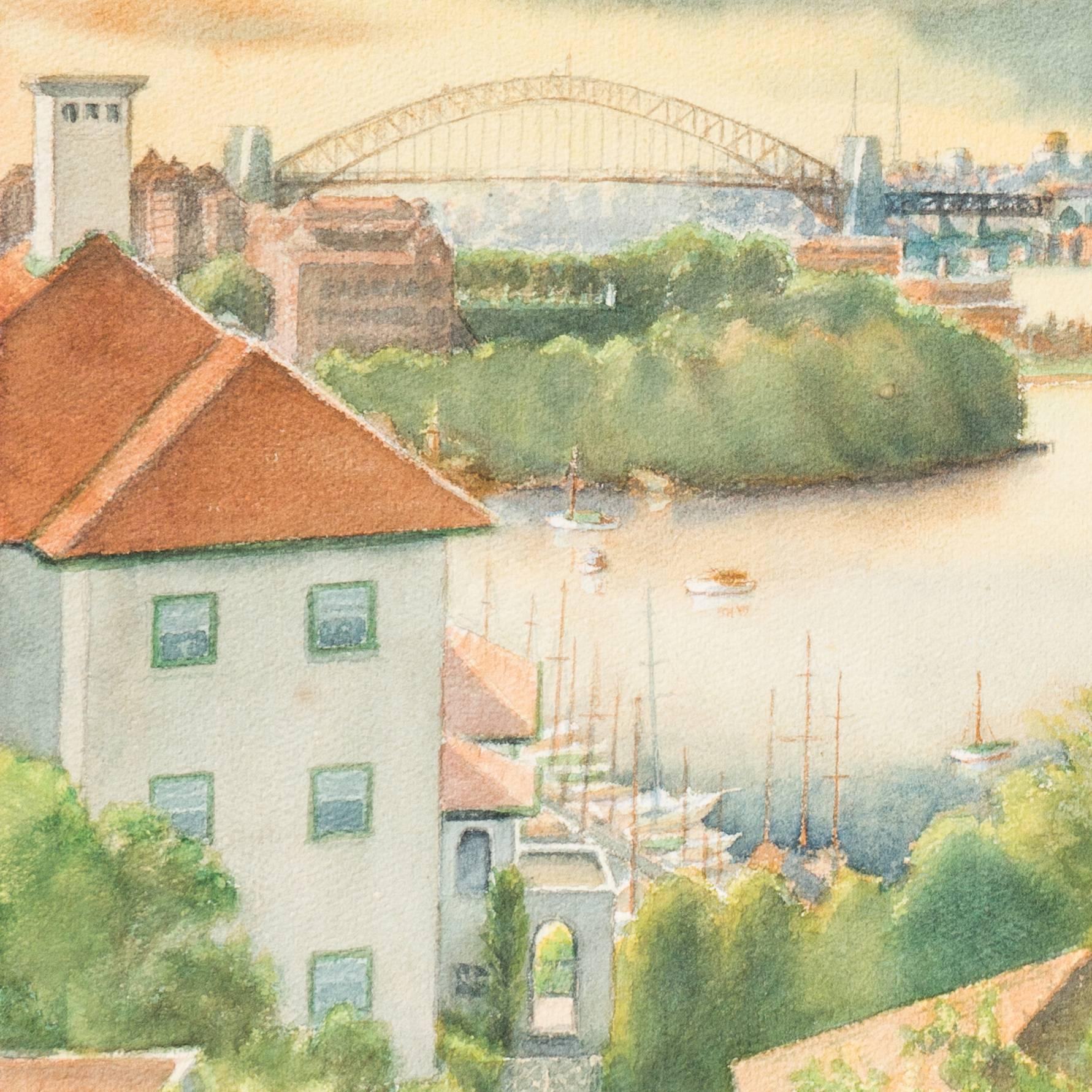 Sydney, Australia, desde Darling Point - Art de Brett Hilder