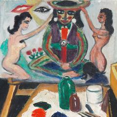 „In the Artist's Studio“, dänische expressionistische Künstlerin