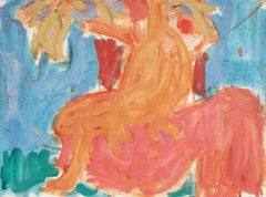 Vintage 'Seated Nude', California Post-Impressionist, Louvre, LACMA, Académie Chaumière