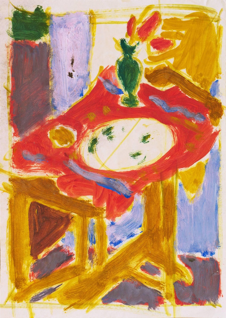 Victor Di Gesu Interior Painting - 'Still Life on a Table', Paris, Louvre, Académie Chaumière, LACMA, SFAA, Carmel