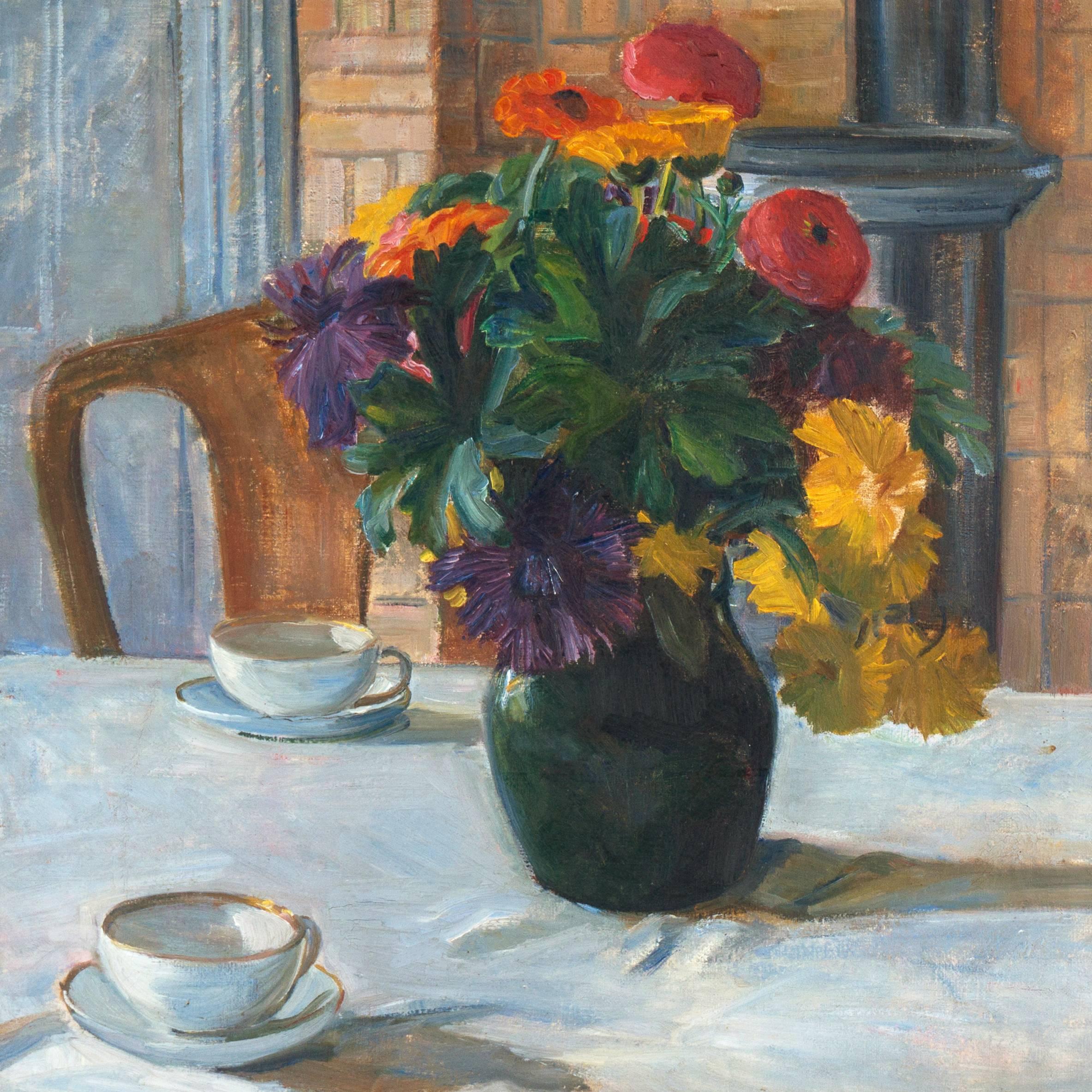 Nature morte de fleurs - Painting de Troels Trier