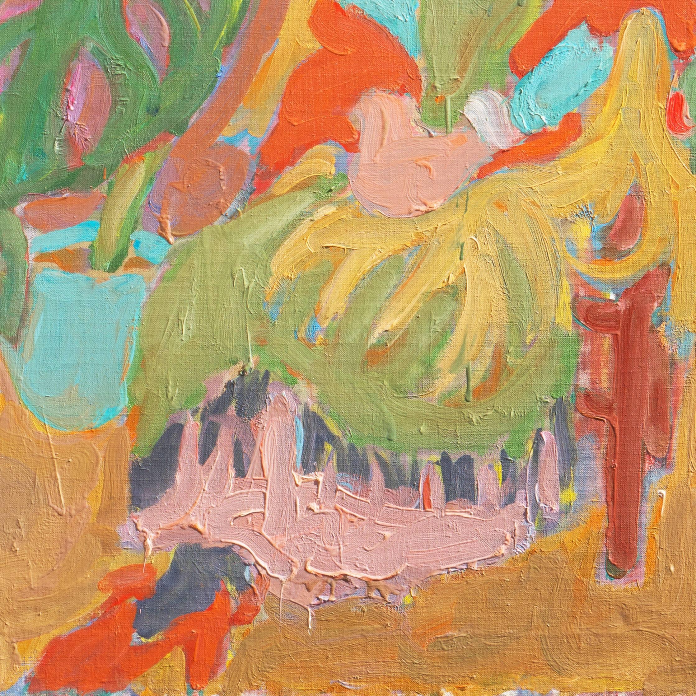 The Orange Shawl - Post-Impressionist Painting by Victor Di Gesu