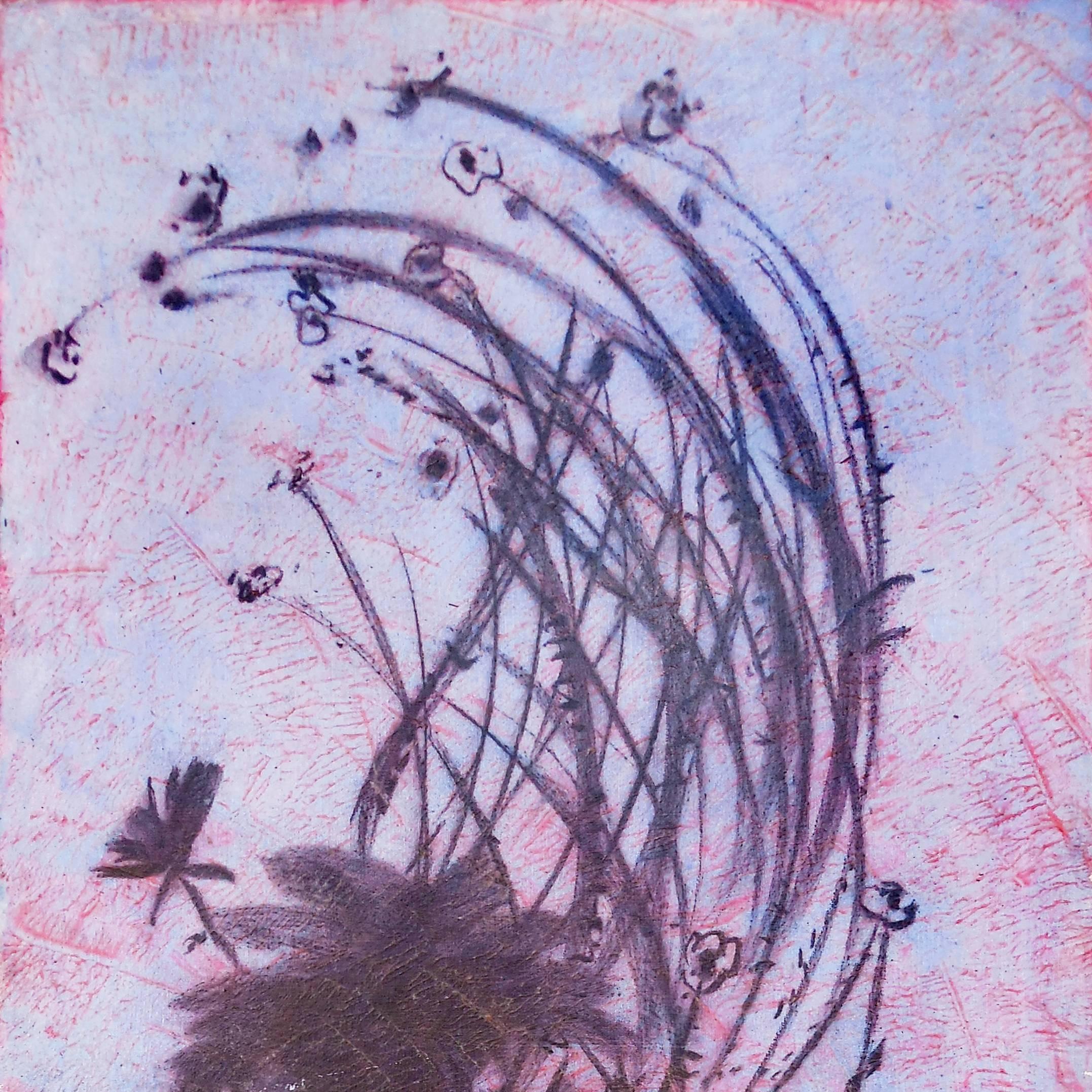 Large Still Life in Blue and Lilac - Painting by Pascal Cucaro