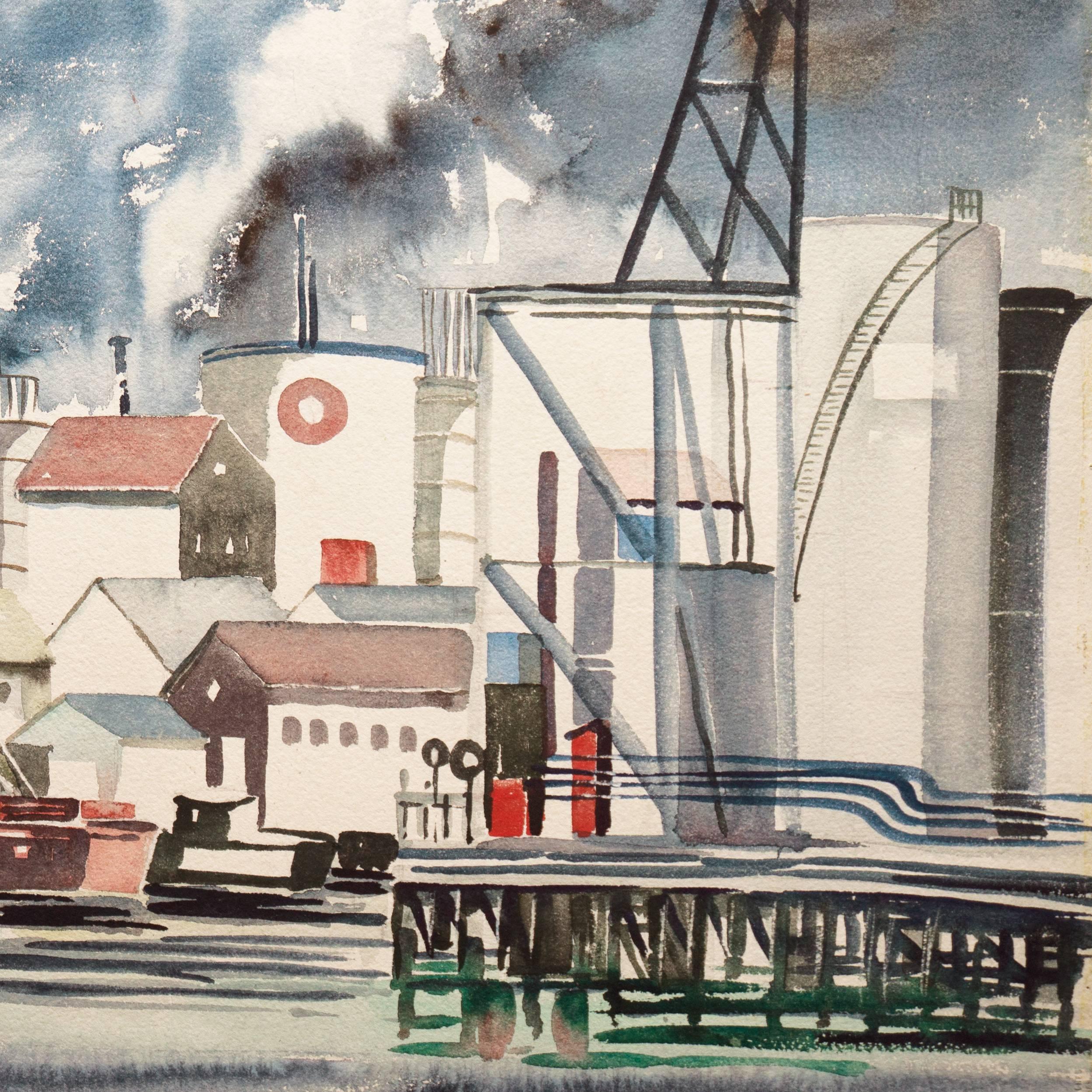 Industrielandschaft (Amerikanische Moderne), Art, von Wesley Wright