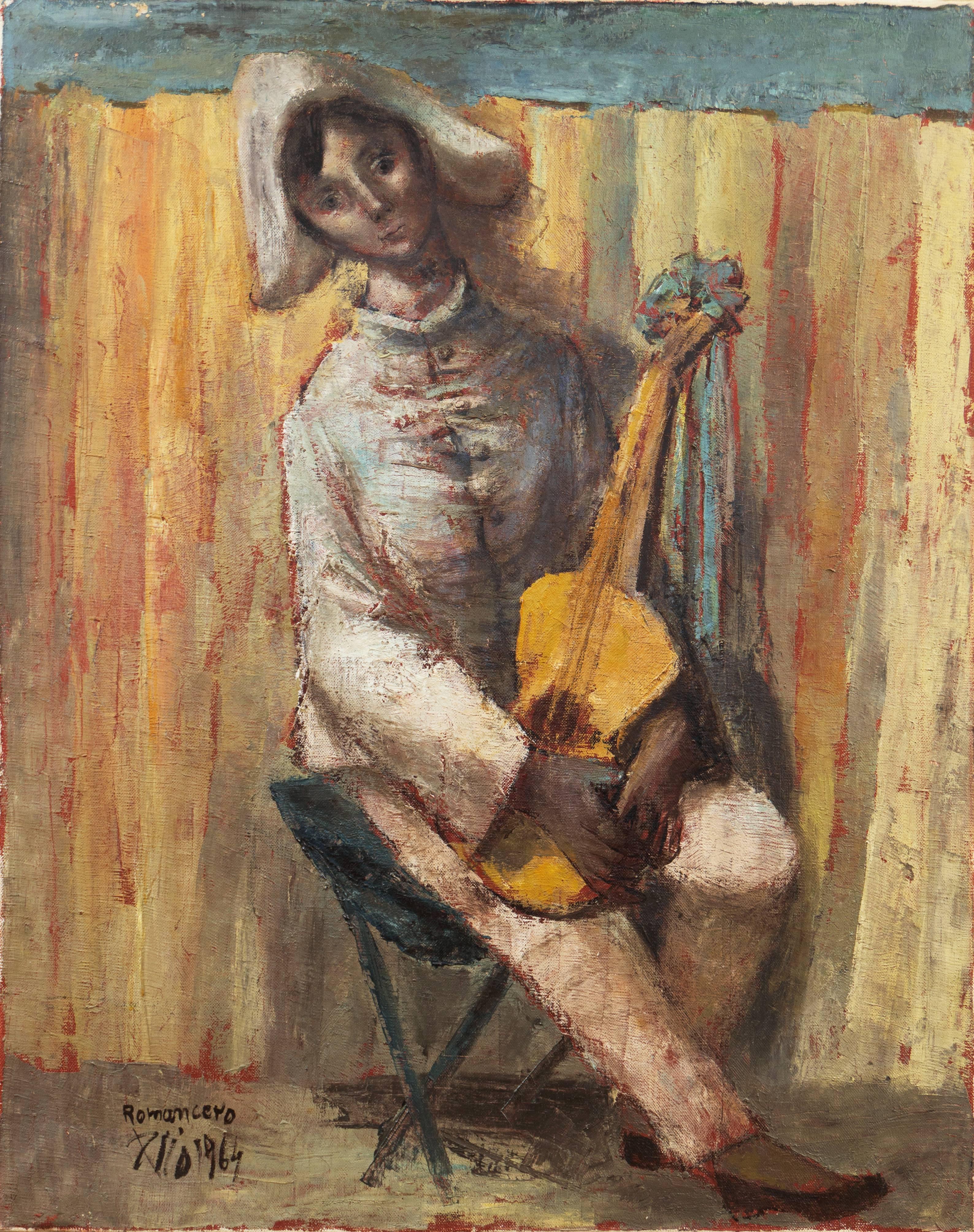 Jose Pico Portrait Painting - Musician in Costume