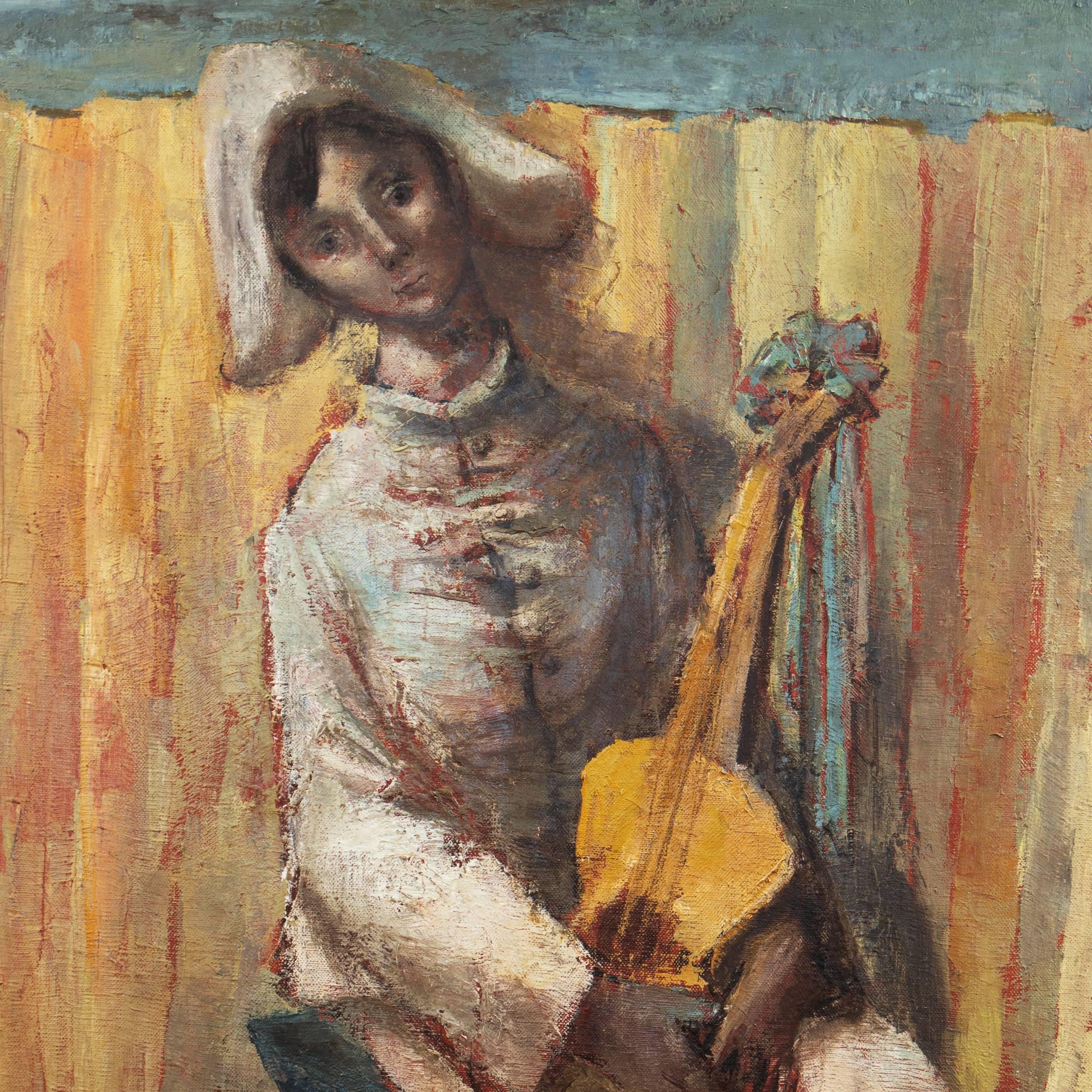 Musician in Costume - Painting by Jose Pico
