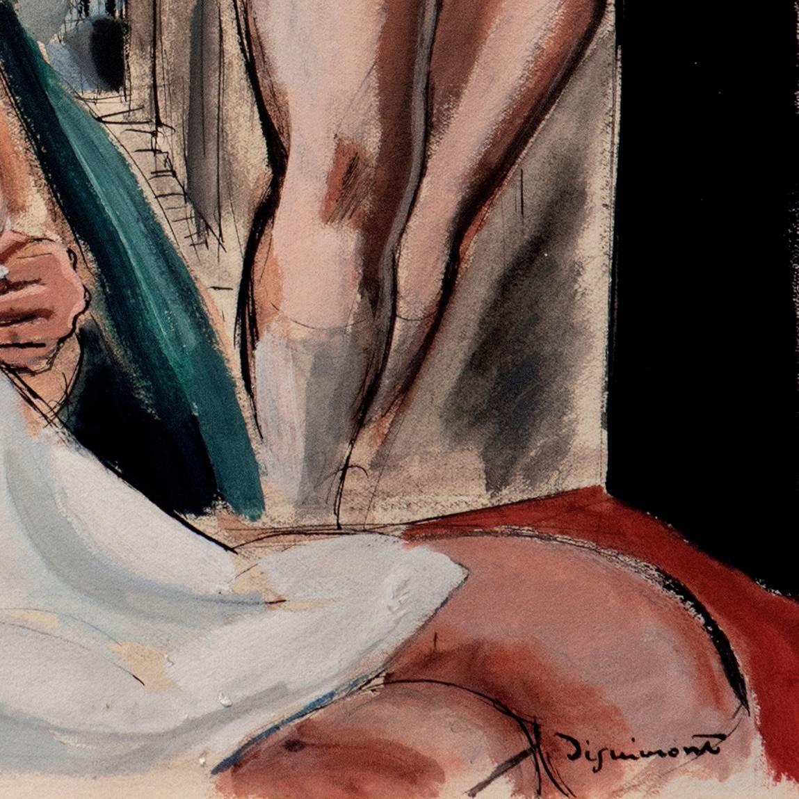 'Interno figurato', Parigi, Académie Julian, Salon D'Automne, Benezit, Bordello in vendita 1
