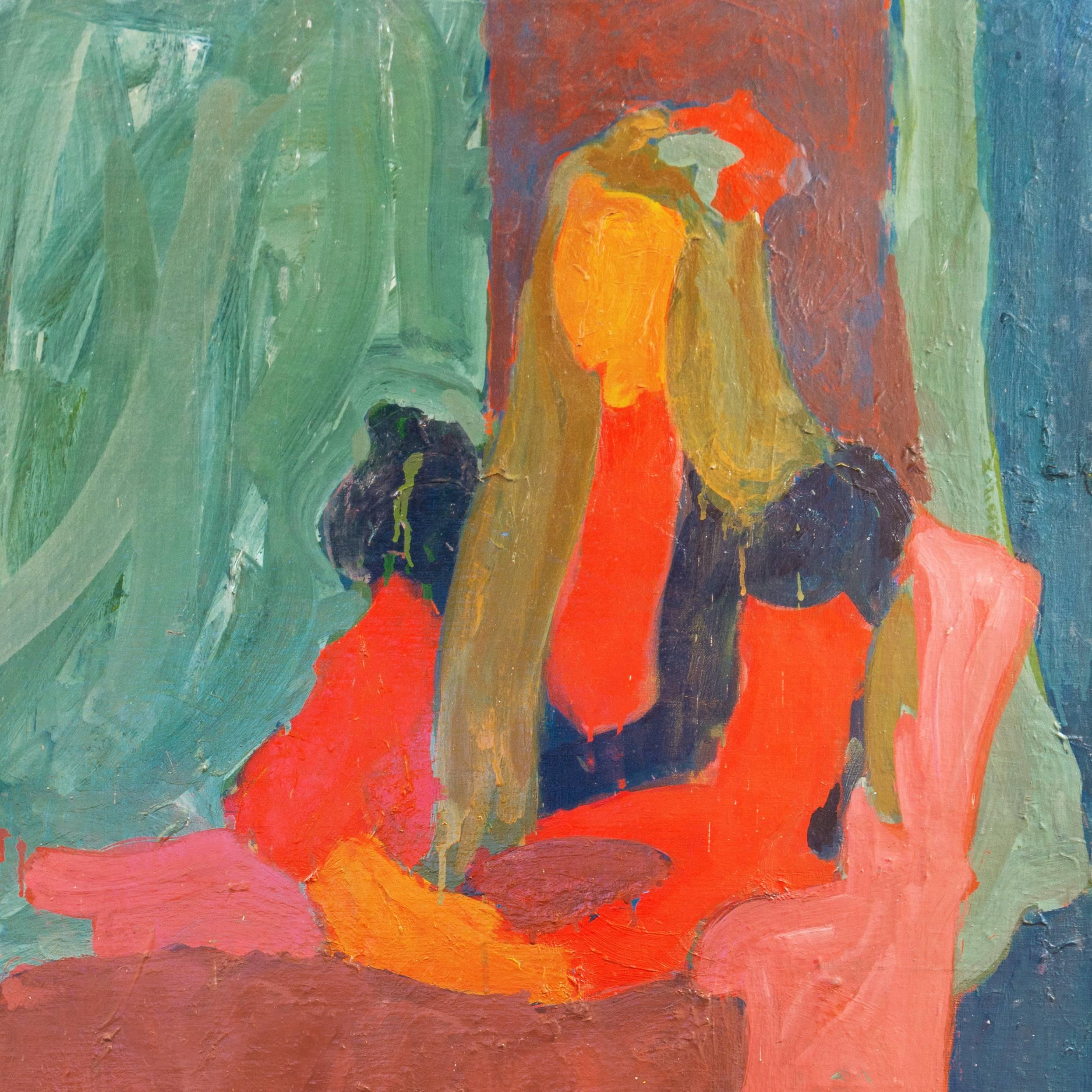 'Woman Seated', Louvre, Académie Chaumière, LACMA, California Post-Impressionist - Painting by Victor Di Gesu