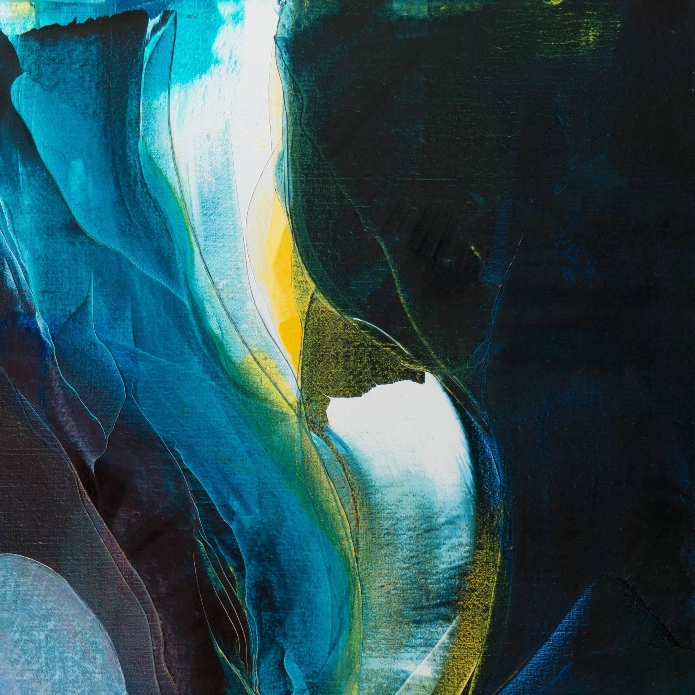 Kobalt- und Goldfarbenes Set (Blau), Abstract Painting, von Linde Martin