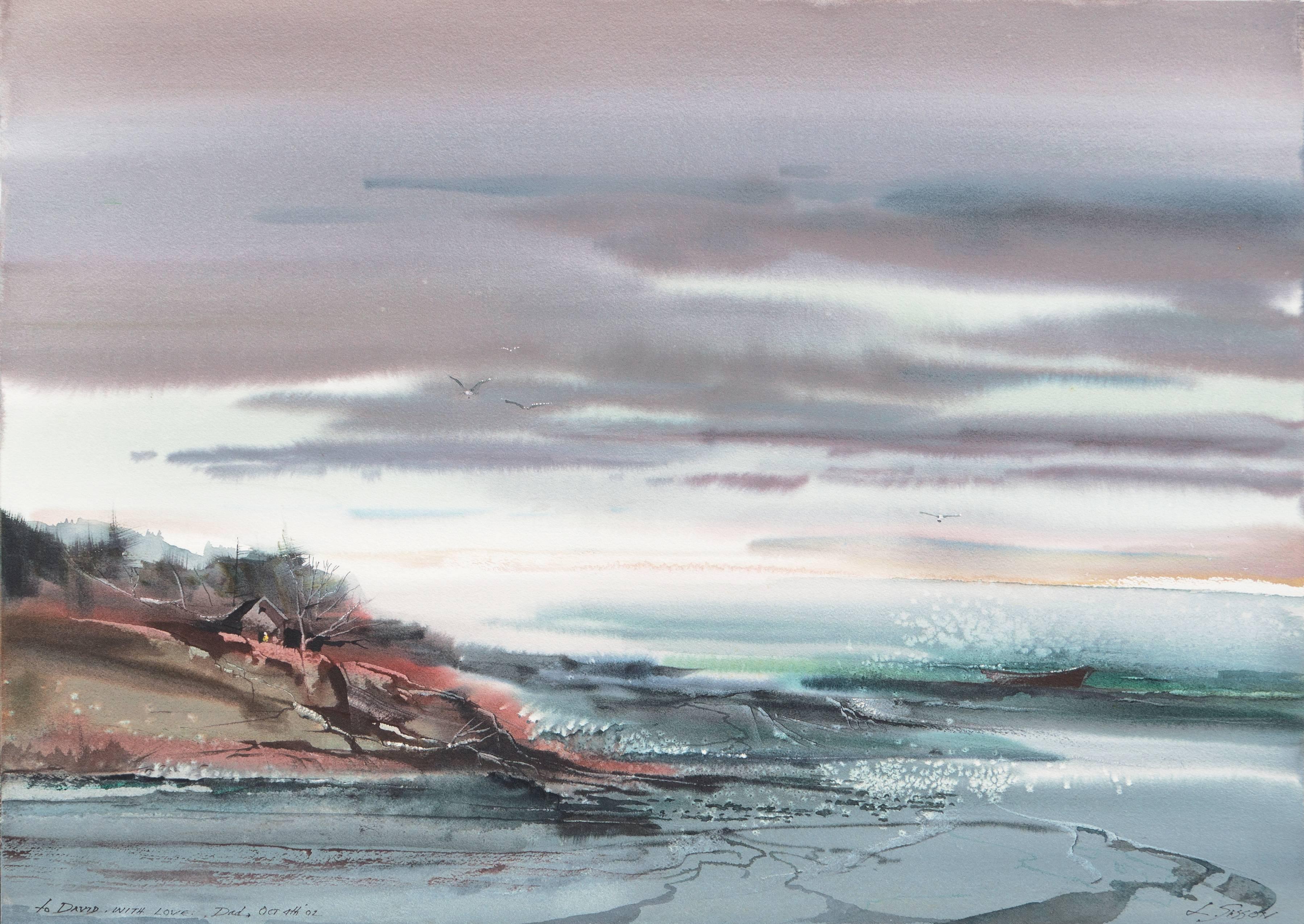 Laurence Sisson Landscape Art - 'Maine Coast', American Watercolor Society, Museum Fine Arts, Boston