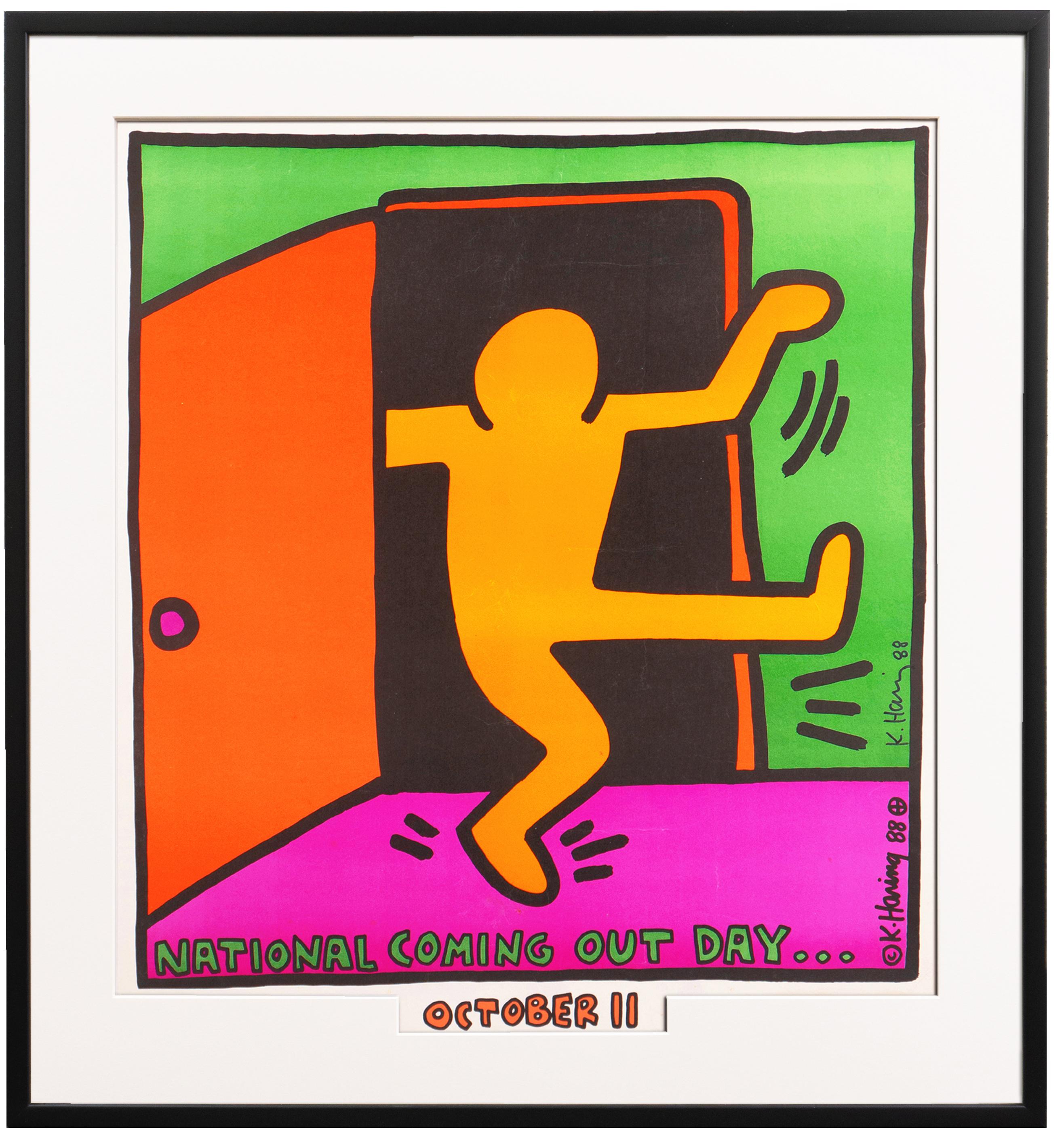 'National Coming Out Day', New York, Pop Art, Signed by Haring, October 11, NCOD - Print by Keith Haring