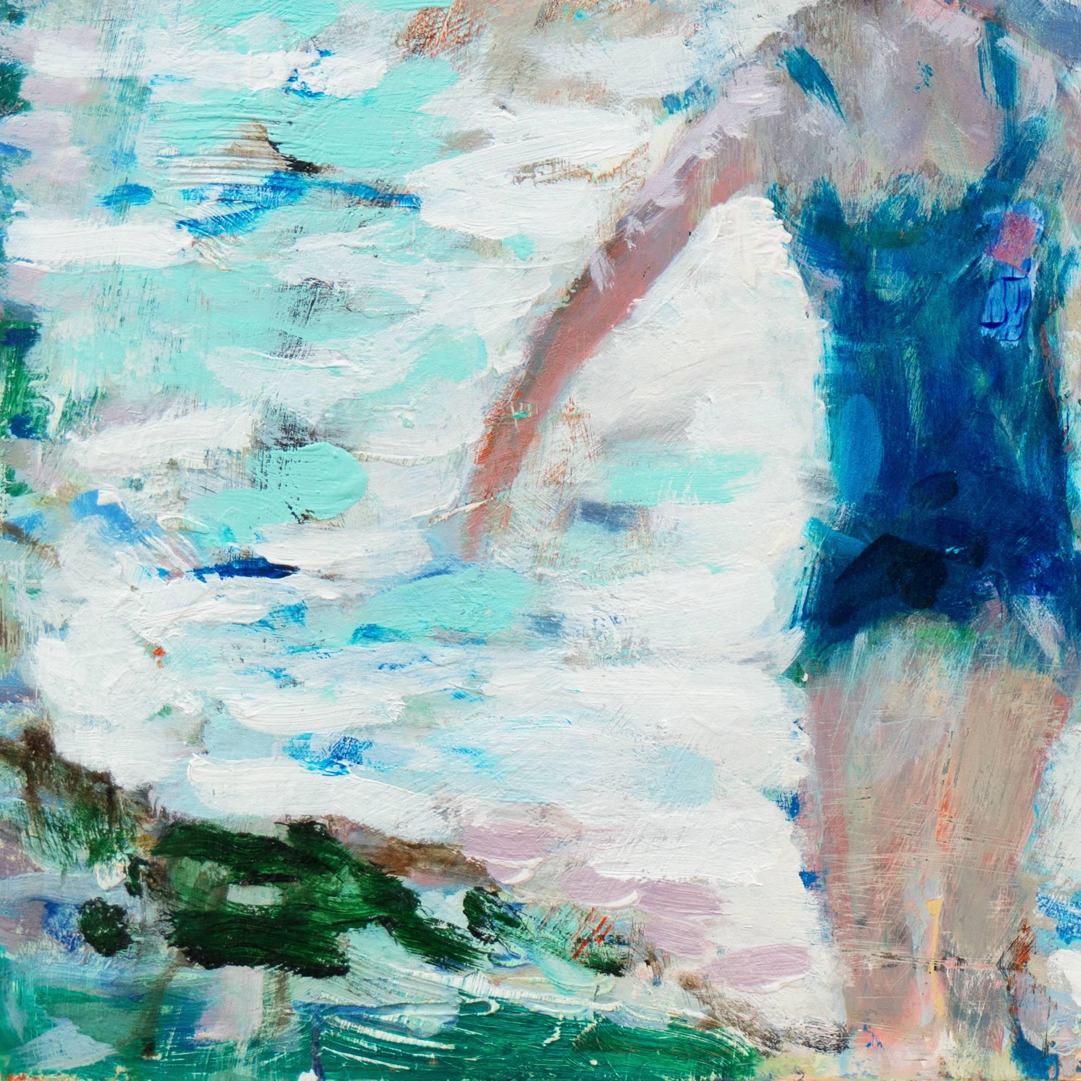 „Junge Jungfrau beim Baden, Carmel“, kalifornische Postimpressionistin, Stanford, Big Sur 2