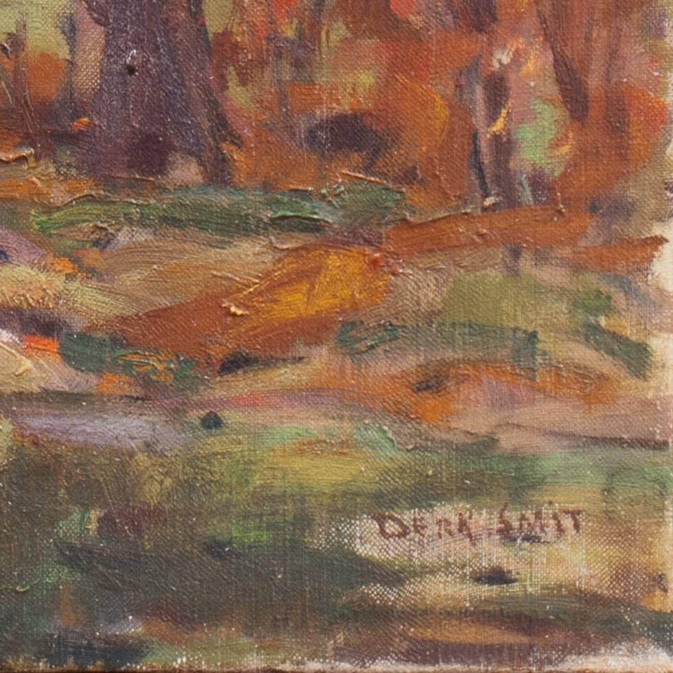 'Fall Landscape, Indiana', AIC, Laguna Beach, Chicago Art Association - Painting by Derk Smit