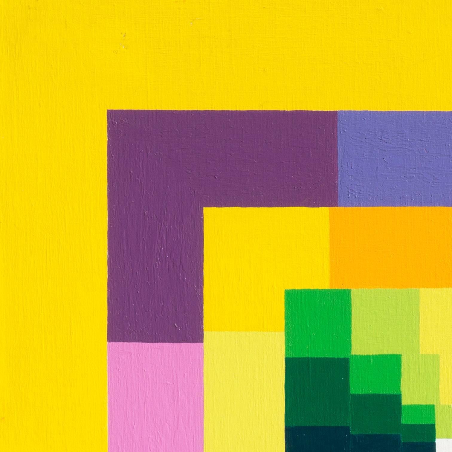 Astrazione geometrica policroma', Op Art - Painting Astratto di Unknown